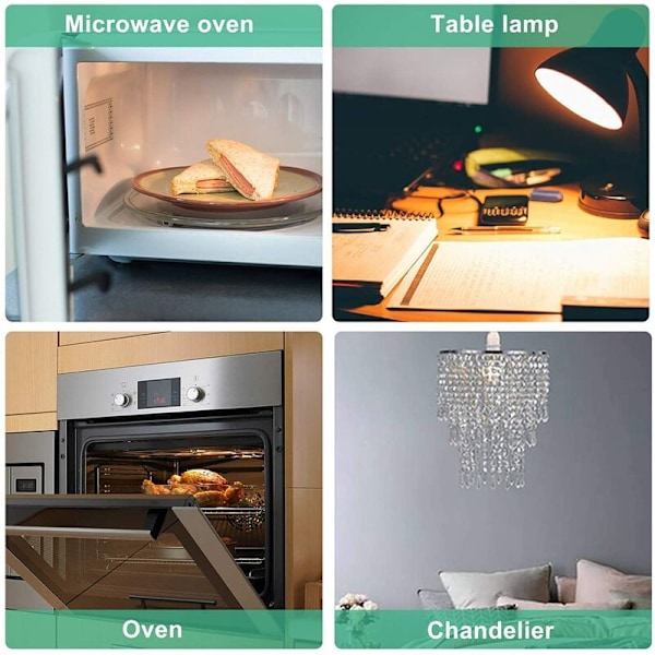 Förpackning med 12 G9 Halogenlampor Klar Kapsel Dimbar 25W 230V Varmvit för Ugn, Mikrovågsugn, Spis, Taklampor [Energiklass G]