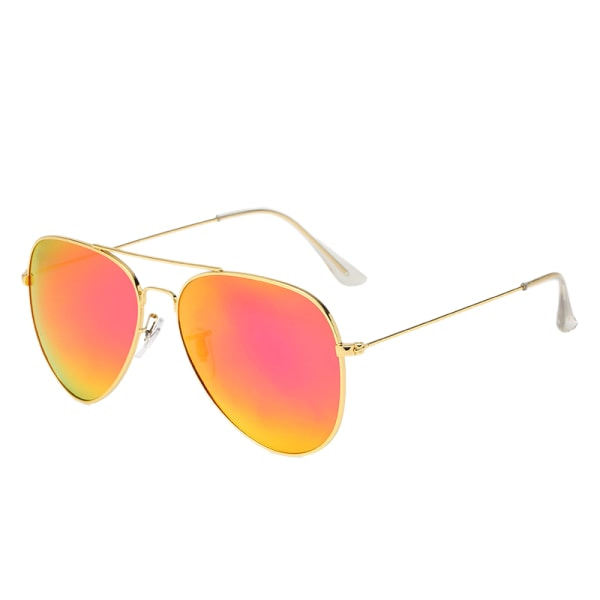 Polariserte Aviator Solbriller for Menn Kvinner Metall Flat Top Su