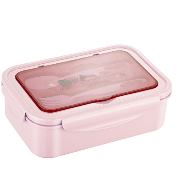 Bento Box, Bento Box Lunchbox för vuxna, Idealisk Läcksäker Lunchbox rosa