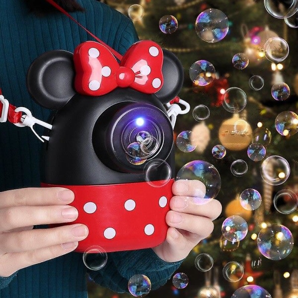 TG Disney Musse Pigg Minnie Automatisk Bubbelblåsningsmaskin Belysning Musik Utomhus Sommarleksaker