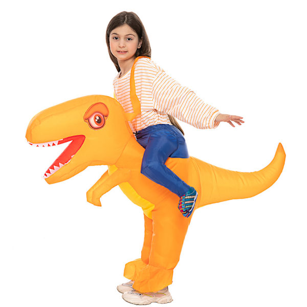 Halloween-kostyme for dinosaurfest, morsom oppblåsbar dukke, juleforestilling, festivalantrekk, cosplay stor gul big yellow Infant (under 80CM)
