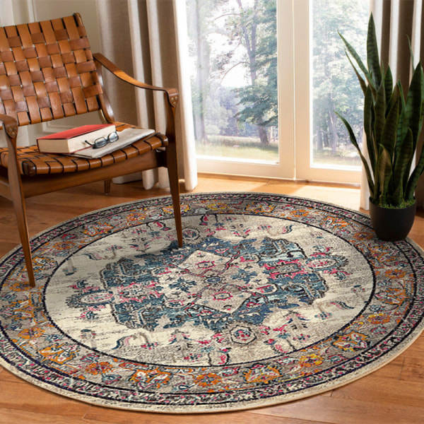 Runde tepper Myke Store, sklisikker vaskbar teppe 100*100cm