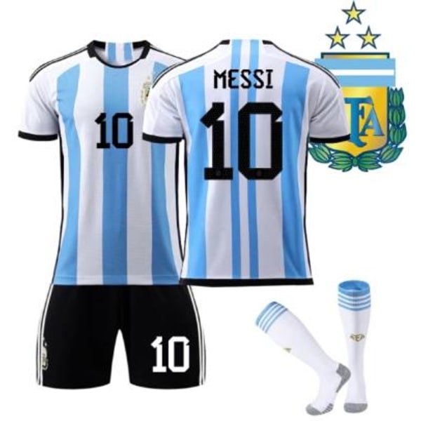 Världscupvinnare Argentina barntröja No.10 Messi 8-9år