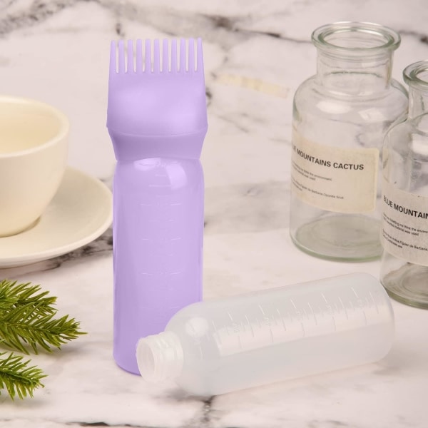TG 1-pack Rosa hårfärgningsborsteflaska Rotkamapplikatorflaska Hårfärgningsfärgapplikatorflaska för hårbottenbehandling (rosa)