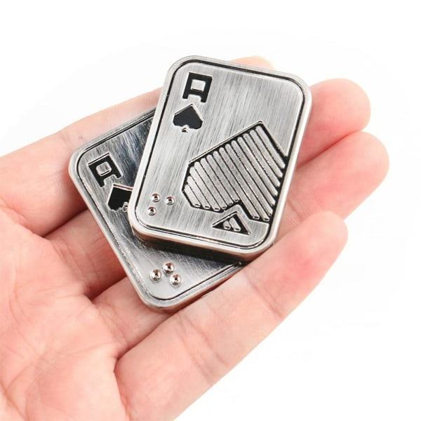2023 Nya Magnetiska Metall Fidget Toys - Metall Poker Push Card Fidget Slider Stressavlastande Leksak kk