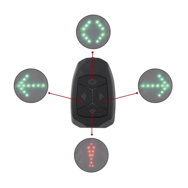 TG Trafikvest med LED-lamper og Fjernbetjening Sort