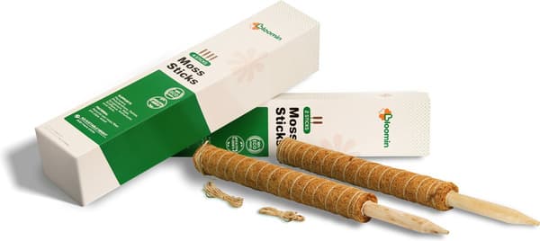 Kokosfiber-moss-stång för växter Monstera, utdragbart växtstöd upp till 150 cm, rötresistent klätterstång, 4-pack 50 cm