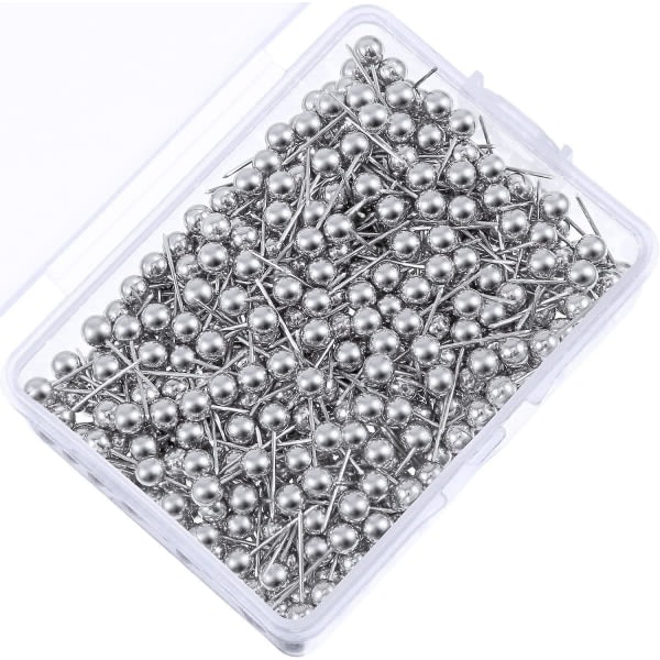 Galaxy Metallkula Karta Naglar Träfixering Push Nails Kontorsmaterial (hopea) 400st Silver