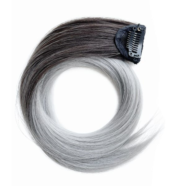 TG Klipp-typ rakt hårförlängningsstycke kvinnlig färggradient