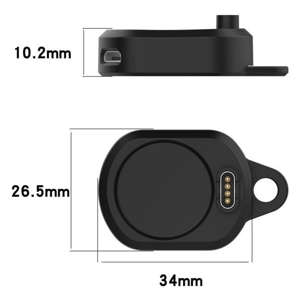 Laderdokk for Garmin Forerunner 265 265S 965 Fenix ​​​​5 6 7 Svart