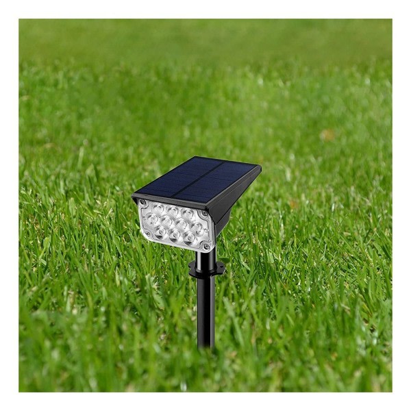 2 Solar Light Garden 10 LED Solar Spotlight Udendørs Have Light