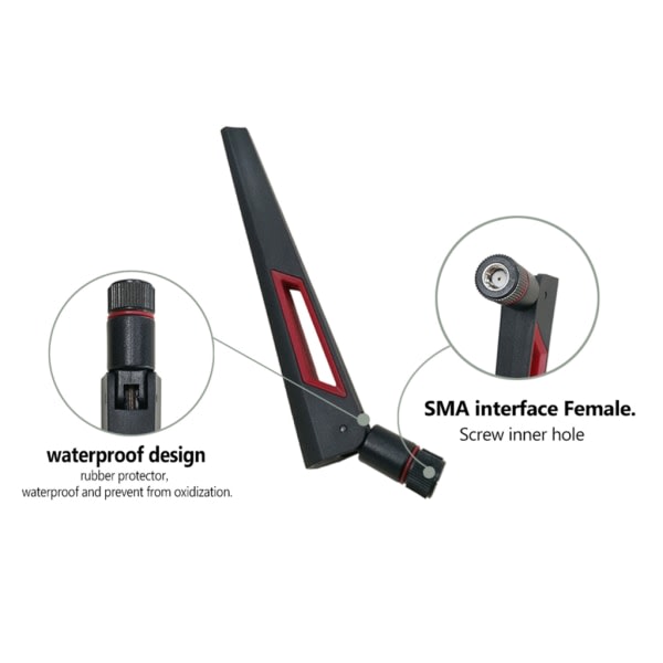 2 stk 10dBi 2,4Ghz 5,8Ghz Dual-band routerantenne til ASUS AC88U AC87U SMA Antenner Forstærker WLAN WiFi-antenne
