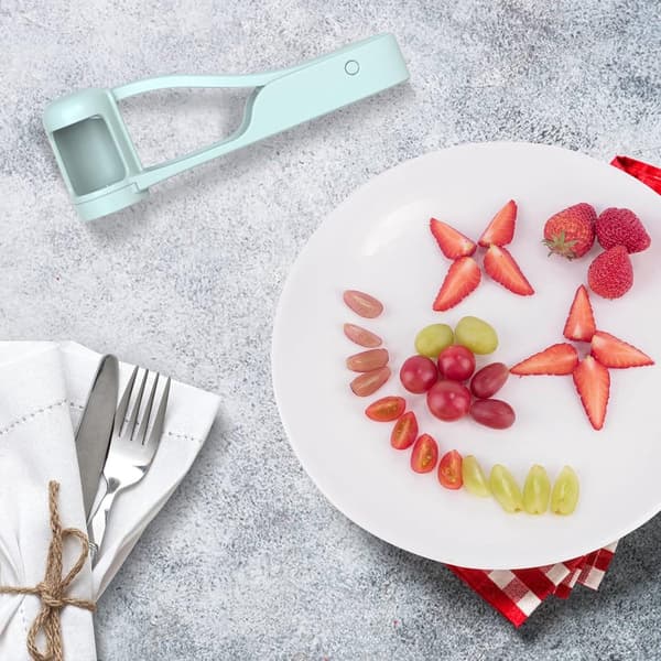 Druekutter - Fruktskærer - Skjærer - Grønnsakskutter - Tomatkutter - Druekutter - Kjøkkenverktøy - Salatkutter - Cherrytomatkutter