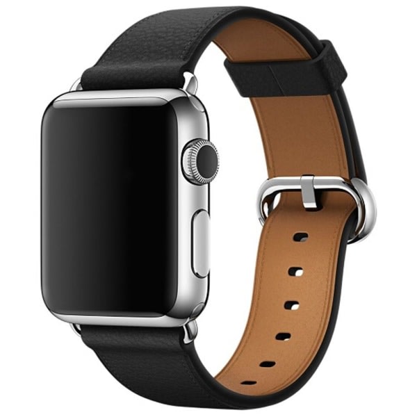 Læderarmbånd til Apple Watch 38/40/41mm Sort Sort,Brun