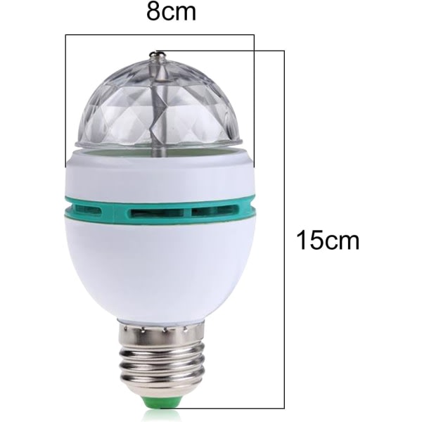 3W E27 RGB Triangellampe Fargeskiftende Krystallkule