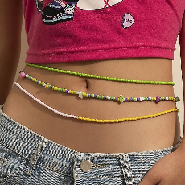 Kvinners Midjeperler Sexy Perle Midjeperler Navel Midjeperler D