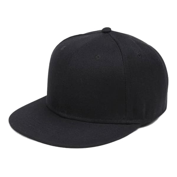 Sort snapback-kasket med spænde black_yux black one size