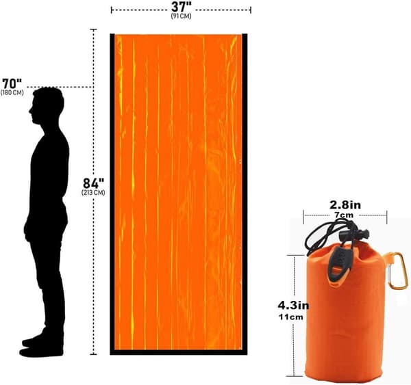 stykker - 90*210 cm - Sovepose - Nødsoveposer til overlevelse - termiske tæpper til overlevelse - nødbivuakpose - udendørs tilbehør
