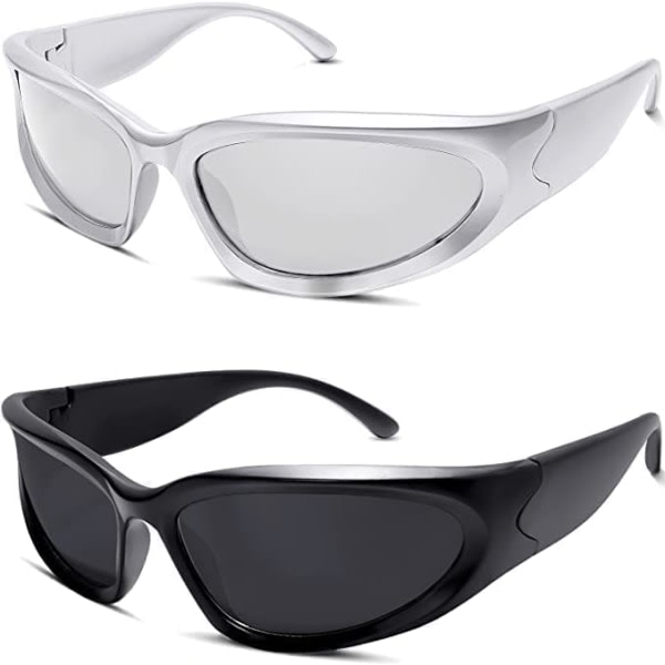 Polarisoidut Linssit Y2K Wrap Around Aurinkolasit Tyylikäs Polarisoidut UV40