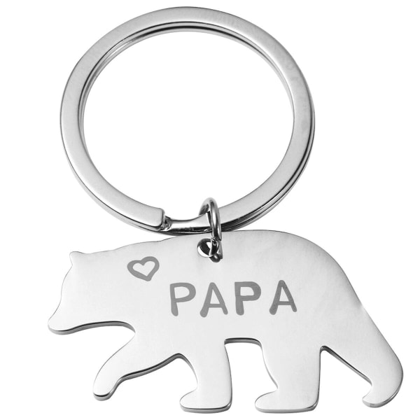 Kule Gave Pappa Henger Nøkkelring Fedre Presenter Nøkkelringer Herr Nøkkelring Nøkkelholder Sølv 5.2*4CM Sølv 5.2*4CM