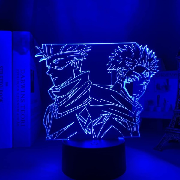 3D Illusion Jujutsu Kaisen LED Animelampa 16 Färgbyten R