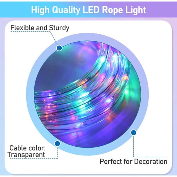 LED lysrør utendørs/innendørs belysning lysrør lyslenke 10M RGB