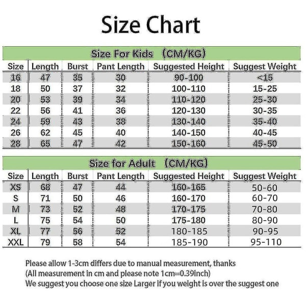 Fotballdraktsett 2022-2023 Voksen Barn Fotballtrøye T-skjorte Shorts Dress Barn 28(150-160CM) Mulle* 25