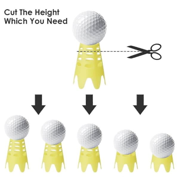 Plastic Golf Tees for Home Simulator, Golf Tees for Outdoor and Indoor Use, Simulator Training, Practice Mat, Golf Tees-ZZY Yellow Yellow