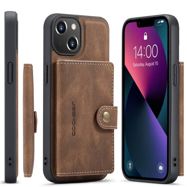 TG Älykäs ja Suunniteltu Kotelo Korttitaskulla - iPhone 13 Mini Musta