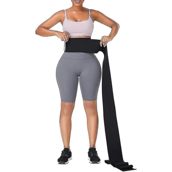 Taljetræner Kvinnor Snatch Bandage Mage Sweat Wrap Plus Size Träning Midjetrimmer kompatibel Gym Sport