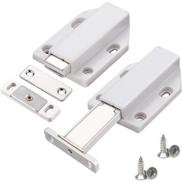 Tryck för att öppna 2 stycken Trycköppnare Skåpmagnetlås för skåplucka Lådssystem Magnetisk spärr Tryckdämpare för skåpdörr