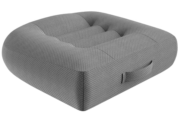 Ergonomisk sittdyna tjock halkfri polyesterkudde för bil, kontorsstol, rullstol, hem, grå 40 x 40 cm