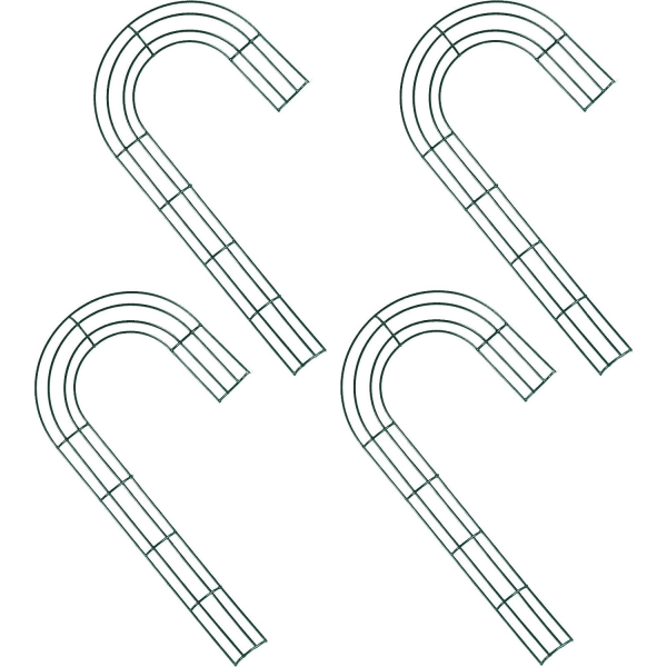4 stk 12 tommers godteri-rørform trådkrans metall blomsterkrans