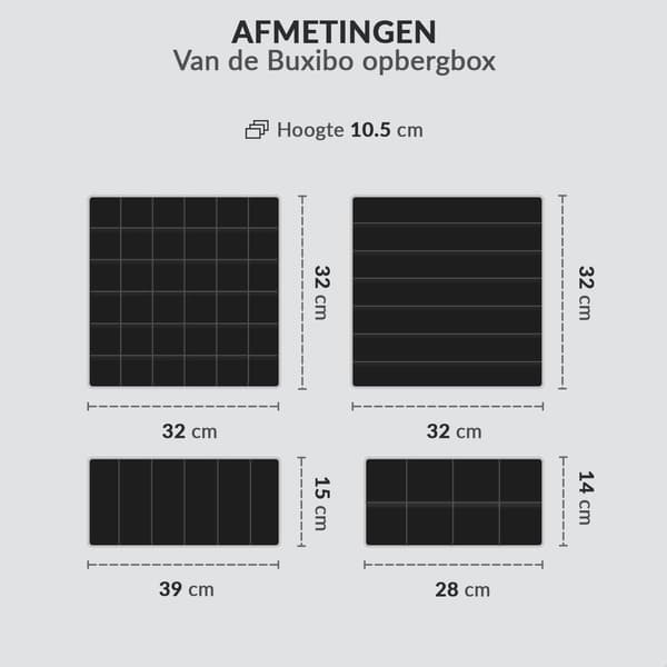 4 sorte foldbare skuffeinddelere – under seng opbevaring til bh'er, sokker, undertøj