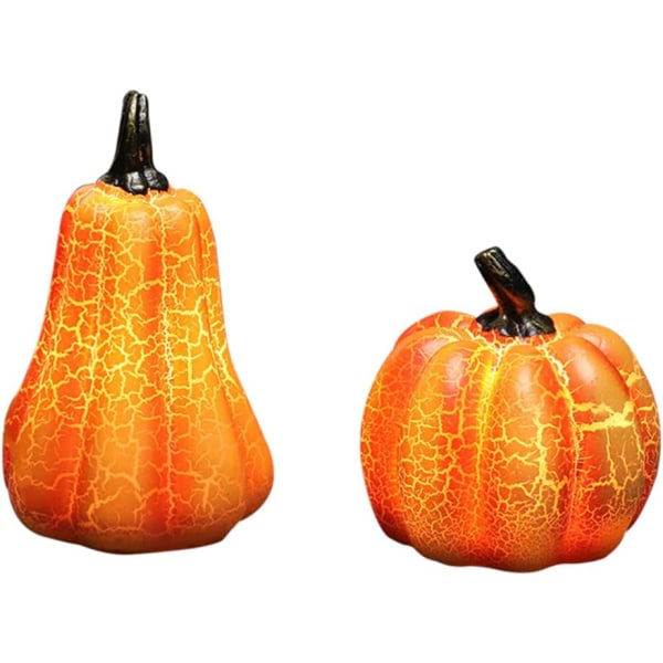 2st LED Ljusupplyst Pumpa Lykta Batteridriven Pumpa Ornament