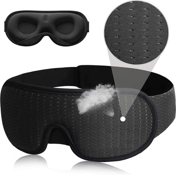 Lyxig Sovmask - 3D Ergonomisk - Memory Foam - Sovmask - Ögonmask - Med Förvaringsväska