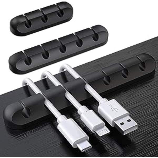 Desktop Cable Organizer Clips, 3-pack kabelhållare, Cord Organize