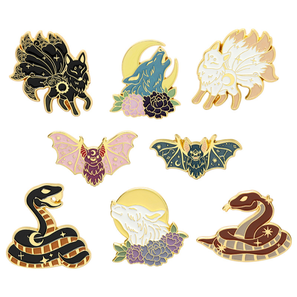 TG Emalj Pins-set Söta tecknade broscher Lapel
