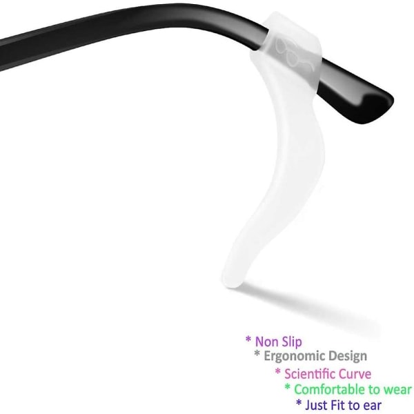 12 par silikon halkfria öronhängande glasögon glasögon solglasögonbågar nya casual glasögon bågtillbehör stor brun