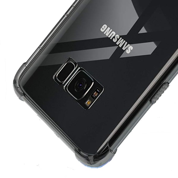 TG Samsung Galaxy S8 - Suojaava Floveme Kotelo Korttitaskulla Läpinäkyvä/Kirkas