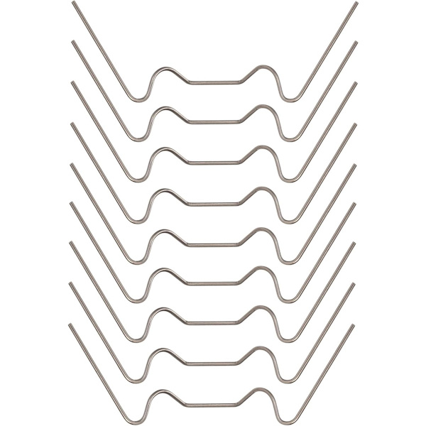 Drivhusklemmer, 100 stk., W-type klips i rustfrit stål, glasklemmebeskyttelse, haveklips