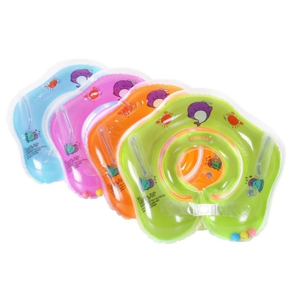 Baby Uppblåsbar Badring, Nyfödd Badring Blå