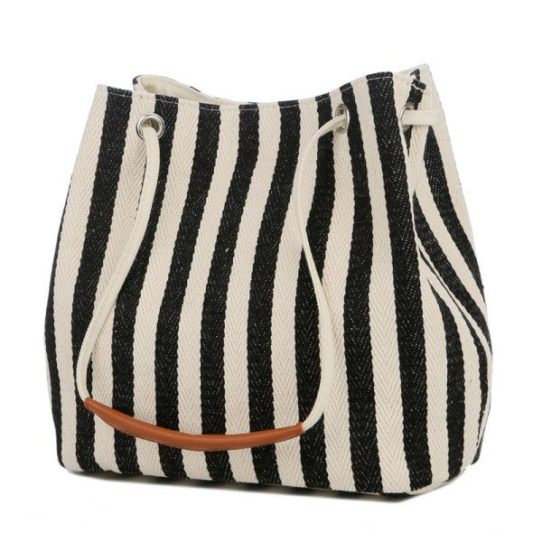 Dam Canvas Sommar Tote Väskor Small Medium Strandväska Axelväska Daglig Arbetsväska