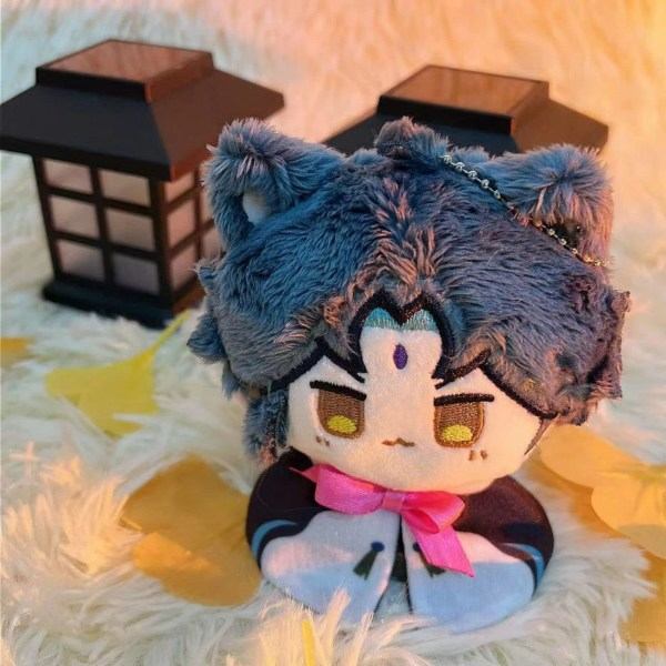 Plushleketøy Venti Zhongli Kazuha Xiao, Nøkkelring Anime Character Myk Fylt Gave til Spillefans (Xiao) - På Lager