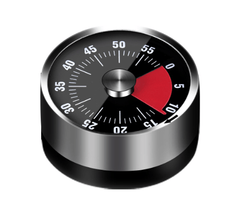 60 minuters timer högljudd matlagningstimer magnetisk klocka rostfritt stål visuell timer kök rund mekanisk timer black-yux black