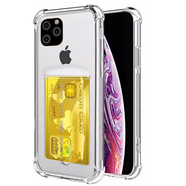 TG iPhone 11 - 1 Set Skal med Korthållare och Skärmskydd Transparent