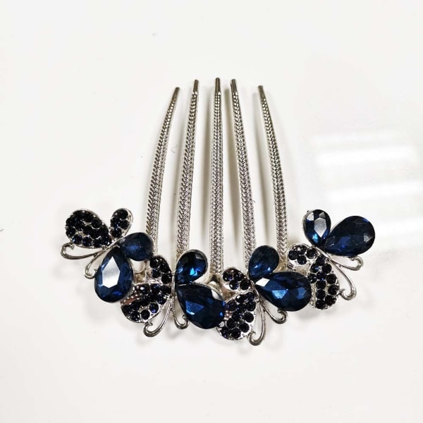 TG Elegant diamantbesatt glitrende krystall sommerfugl hårkam sidehårklemmer Hårstylingtilbehør Metallhårklemmer