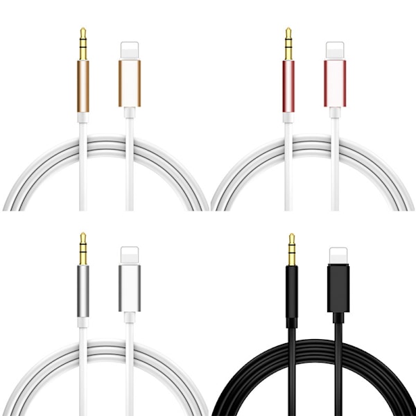 Til Iphone Aux Kabel Bil Aux Kabel Apple til 3.5mm Aux Kabel - 3m Sort svart 1m