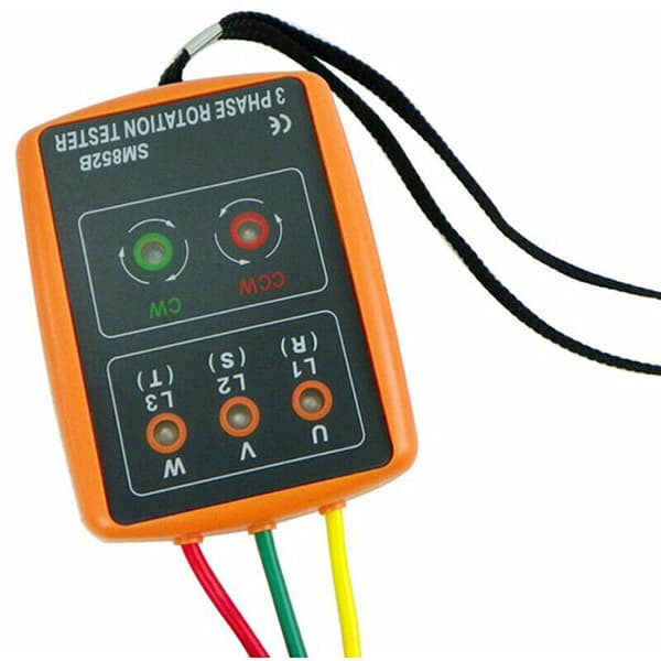 SM852B 3-Phase Rotation Tester Digital Phase Indicator Detector LED Buzzer Phase Sequence Meter_yux