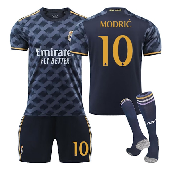 23-24 Real Madrid Udebanetøj Royal Blå Trøje Nr. 10 Modric 7 Pooh C Ronaldo 5 Bellingham Fodboldtrøje NR. 10 MODRIC NO.10 MODRIC L